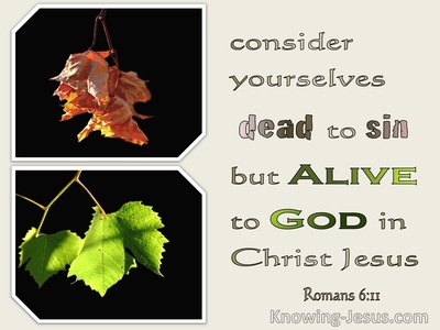 Romans 6:11 Dead To Self And Alive To God (beige)